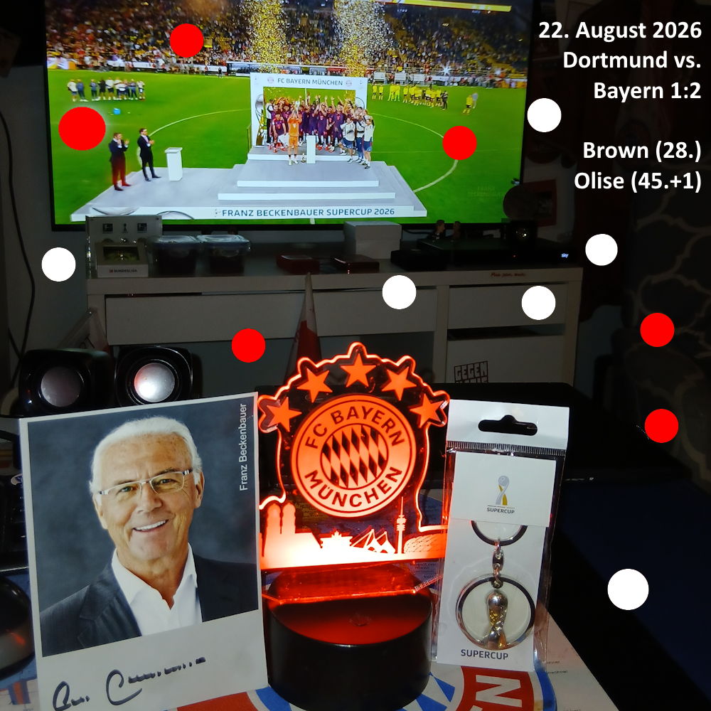 22.08.2026: Der 1. Titel 26/27! 2:1 beim BVB! Supercupsieger!!!